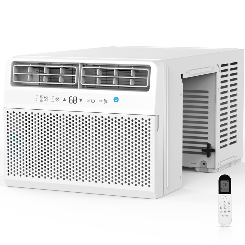  Climatiseur de fenêtre 10 000 BTU, refroidit 450 pieds carrés, ultra silencieux, déshumidificateur et mode ECO, télécommande, pour la chambre à coucher, le salon