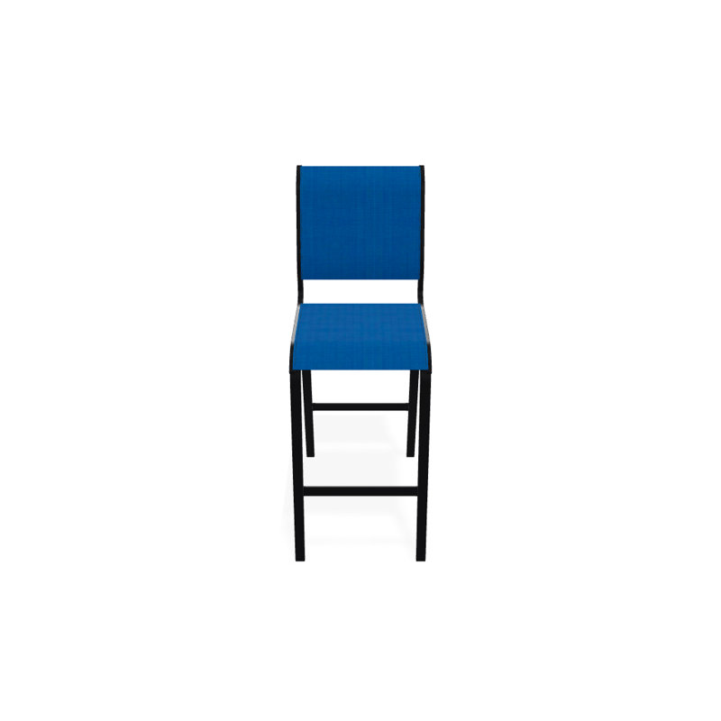 Tabouret de bar 29,5 po Holna, Noir texturé, Bleu pacifique 28D