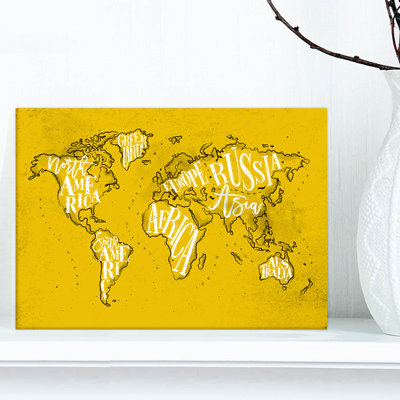 Carte du monde-impression d’art graphique