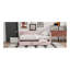 Lit de jour simple rembourré avec couchette, rose