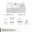 Bathroom Vessel Sink Rectangle - Vanity Sink Ceramic Porcelain - Wall Mounted Art Basin 50/60 cm-801343200-801343201