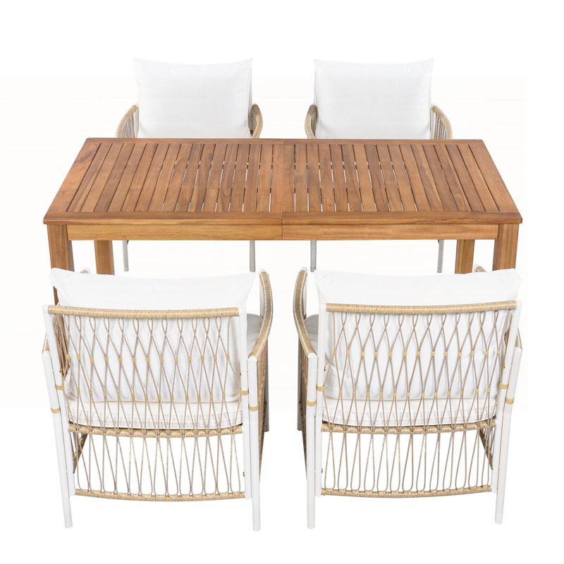 Ensemble de table de salle à manger extensible 5 pièces Modern
