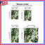 Rideaux de fenêtre blancs et verts à motif floral transparent et obscurcissant - 2 panneaux-129430497-129430501