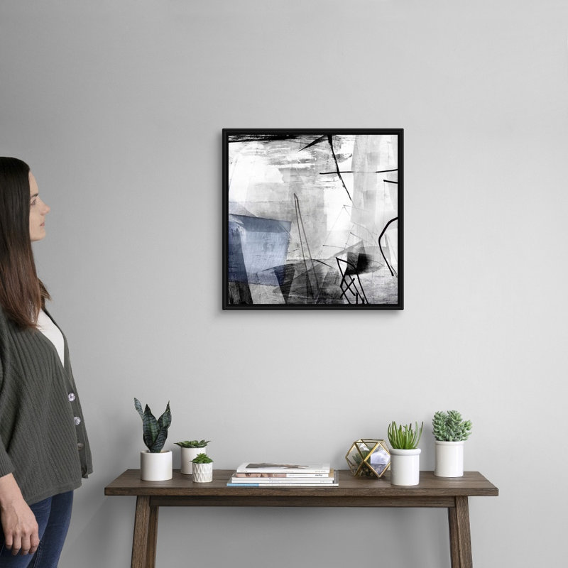 "Oh Wonder I" par PI studio-reproduction d’art sur toile, Toile avec cadre flottant noir, H 22 po x l 22 po x P 1,75 po