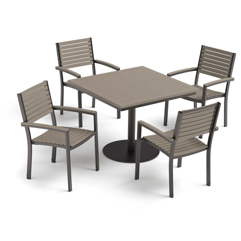 Ensemble 5 pièces de table de salle à manger et fauteuils Travira