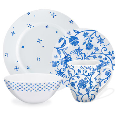 Piece Porcelain China Dinnerware Set - Service for 4