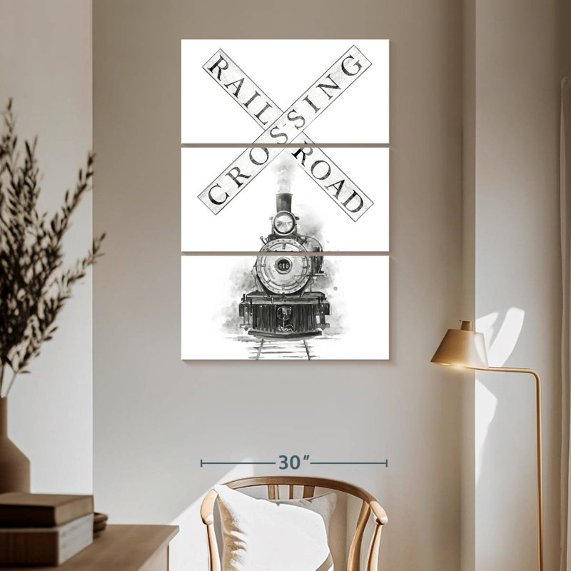 Mehar Railroad Crossing, 65" H x 42" W