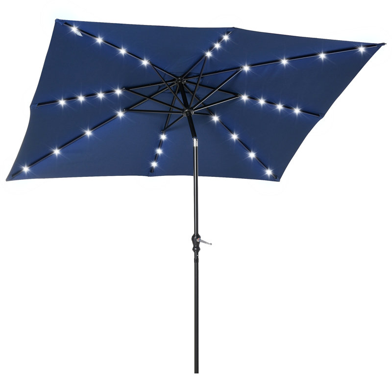 Parasol 105,6 Laplante, Bleu très foncé, H 97,2 po x l 105,6 po x P 80,4 po