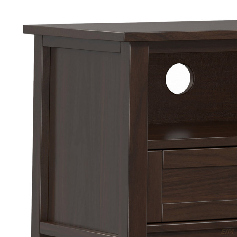 Meuble télé bas 72 po Warm Shaker, Brun