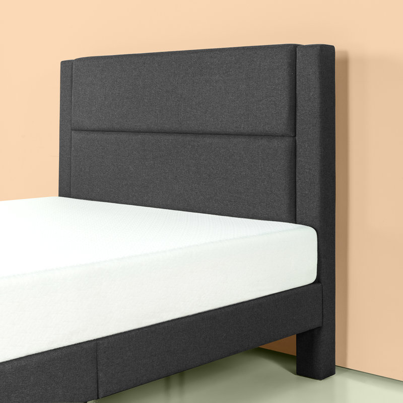 Lit plateforme tapissier avec rangement Schreffler, Grand