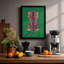 Geometric Tiger Art Deco - Framed Print-2099931431-2099931450