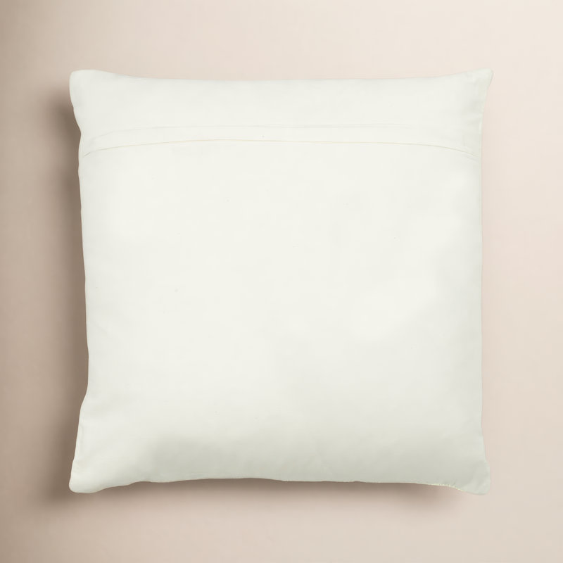 Coussin en coton Brocka, Blanc