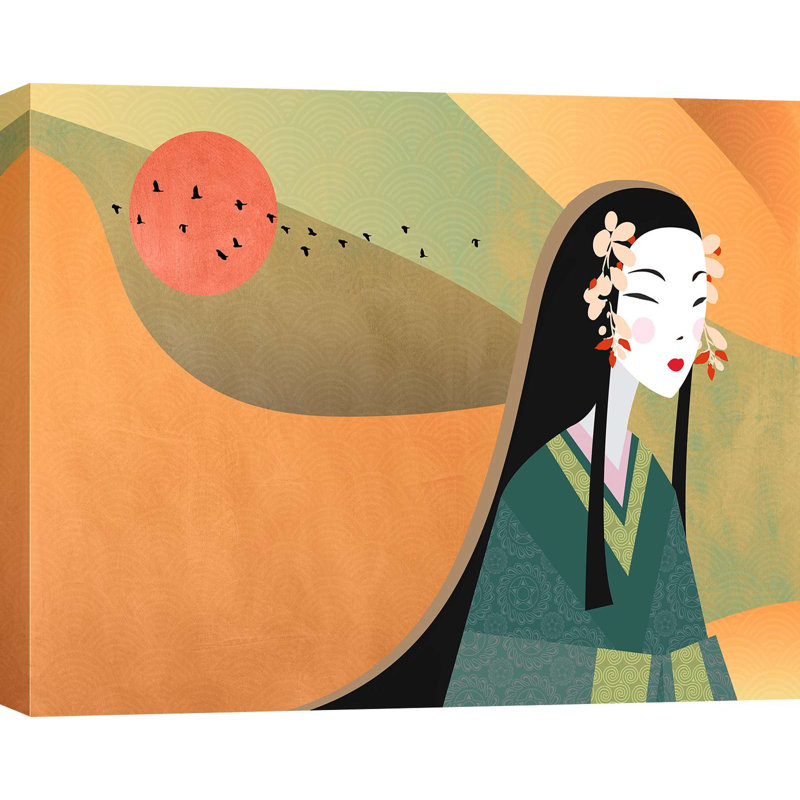 Wrapped Canvas Print, Sayaka Miko: Wish of Good Fortune , 50cm H x 70cm W