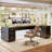 85.8-Inch L-Shaped Executive Desk with File Drawers-2094341778