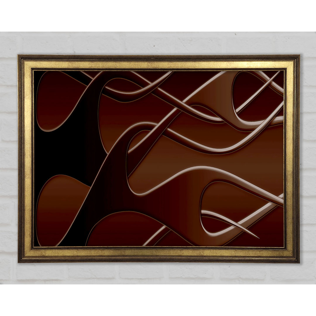 Gerahmtes Wandbild Chocolate Flames