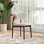 Chaises de salle à manger rembourrées en bois massif de style Mid-Century beige, aucune chaise d'appoint requise pour la salle à manger-1144640659-1145256040