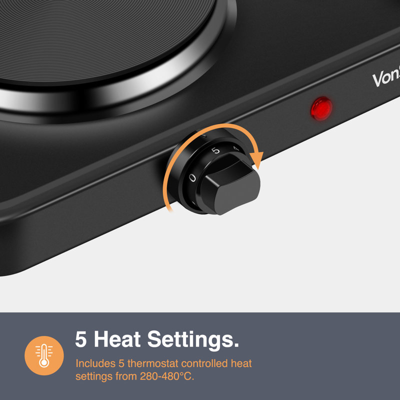 VonShef 2500W Electric Double Hot Plate