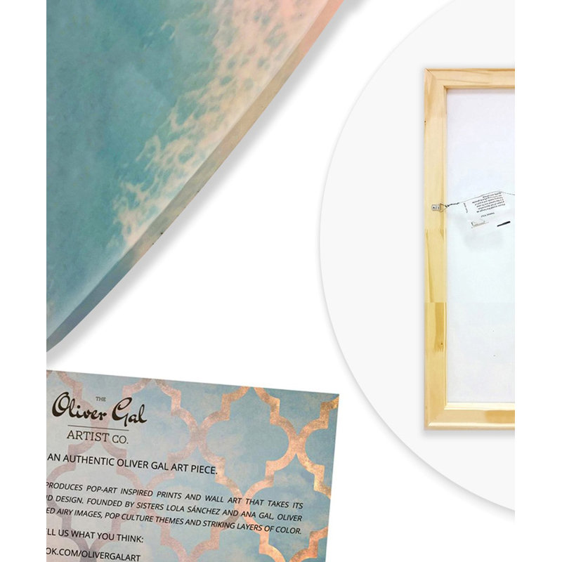 Gold And Light Floral Print by Oliver Gal, 24" H x 24" W