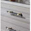 Black and Satin Brass Textured Cabinet and Drawer Pulls-415154364