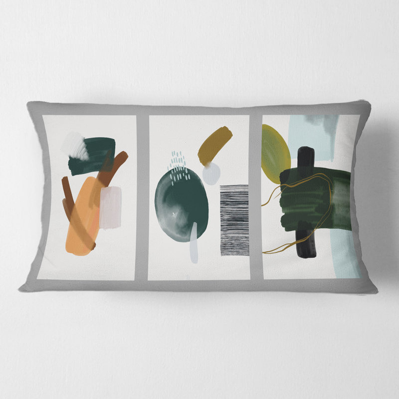 Housse et insert de coussin rectangulaire Minimalistic Compostion of Shapes IV