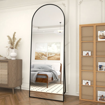 Arched Metal Oversized Full Length Mirrors Wall Mirrors with Stand