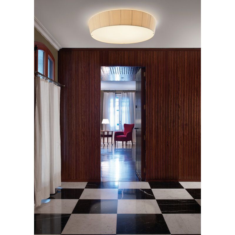 Plafonet 2 - Light Flush Mount, White Translucent Ribbon