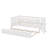 Sturdy Platform Bed With Guardrail And Convenient Trundle-1049671011
