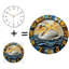 Horloge murale silencieuse en verre trempé de 30 cm, « Élégante horloge murale décorative Cygnes, œuvre d'art unique », sans tic-tac, fonctionne avec des piles (piles AA non comprises), décoration artistique pour la maison