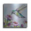 Art mural en métal «Hummingbird 2 Florals» par Jeanette Vertentes-1898455414