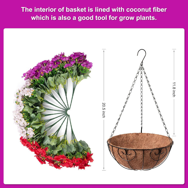 Fleurs suspendues artificielles