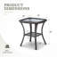 Table d'appoint en osier et verre Bonia-940595170