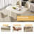 62.99" Modern Oval Cream White Dining Table Set with 6 Chairs for Kitchen, Bar, Living Room-1839975303-1839975306