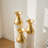 Floor Metal Vases Decorated White Metal vases Set of 3