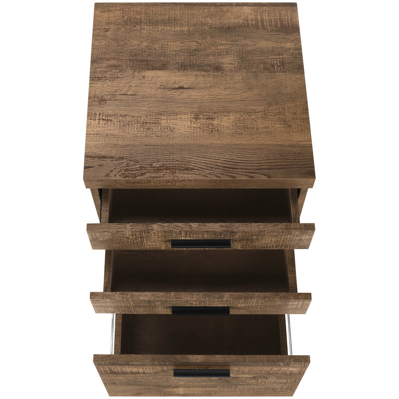 Modern Rolling Storage Cabinet For Office, Brown, With Practical File Office Workplace, Brown Laminate, Available
