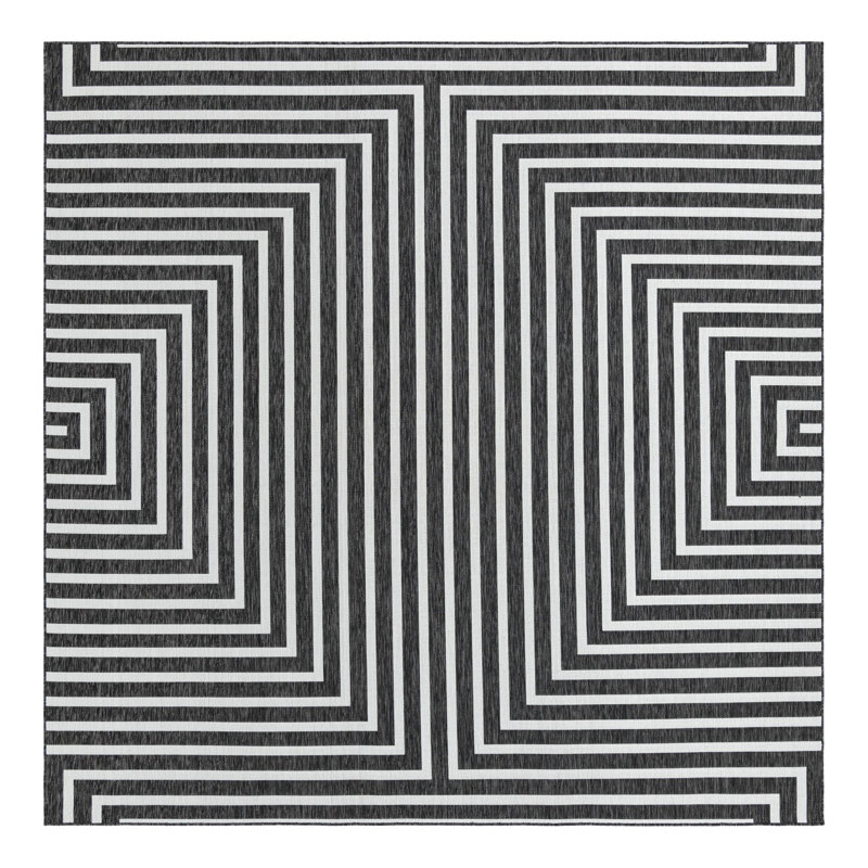 Geometric Indoor / Outdoor Rug, Square 10'