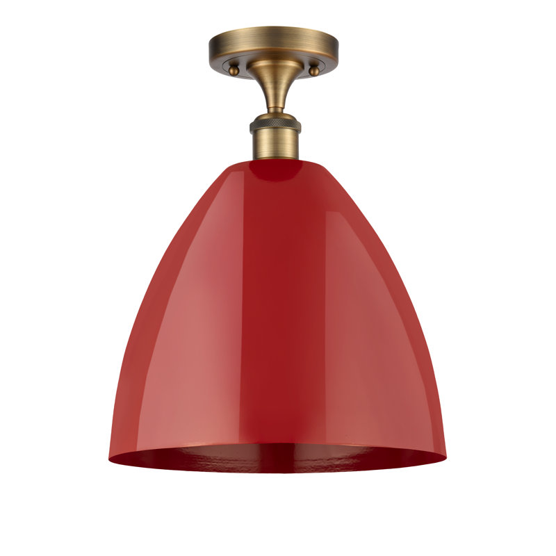 Semi encastrement, Rouge, Laiton brossé