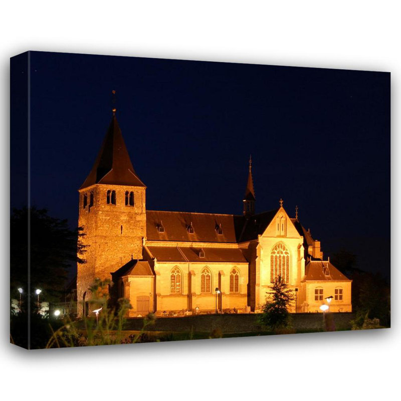 Église au talon de la ville hollandaise, H 15 po x l 18 po