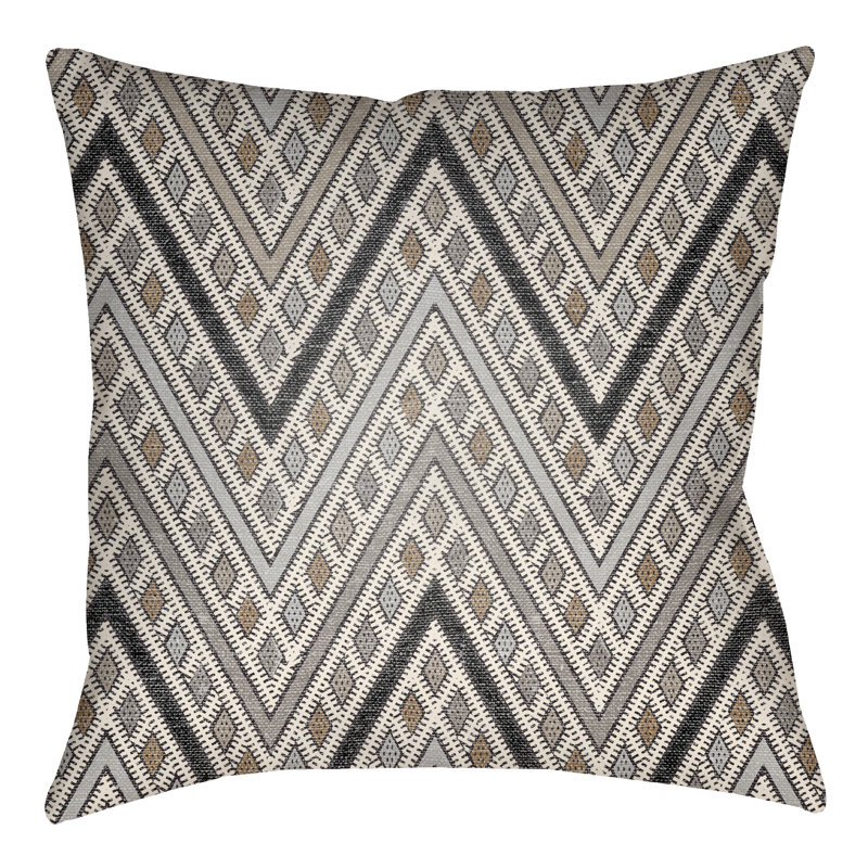 Lolita Leilani Geometric Outdoor Throw Pillow, 18" H x 18" W, Poppy Red/Fuchsia