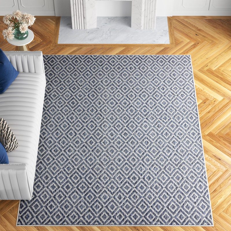 Katelin Geometric Indoor / Outdoor Rug, Rectangle 5'3" x 7'3"