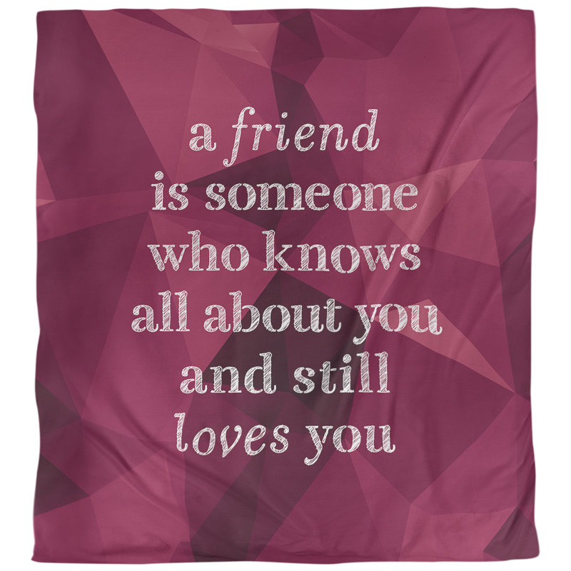 Housse de couette Love and Friendship Quote, Housse de couette pour grand lit, Spinelle