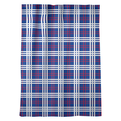Plaid Room Darkening Thermal Rod Pocket Single Curtain Panel