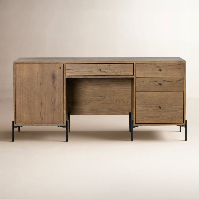 Eaton Executive Desk, Amber Resin Oak