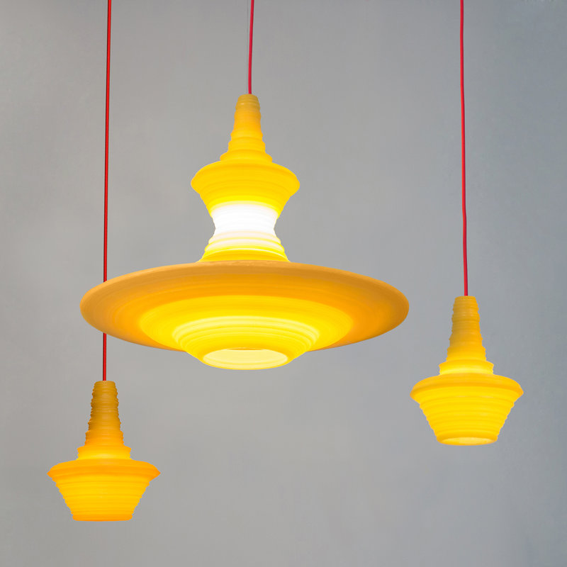 Stupa 1 - Light Pendant, Yellow