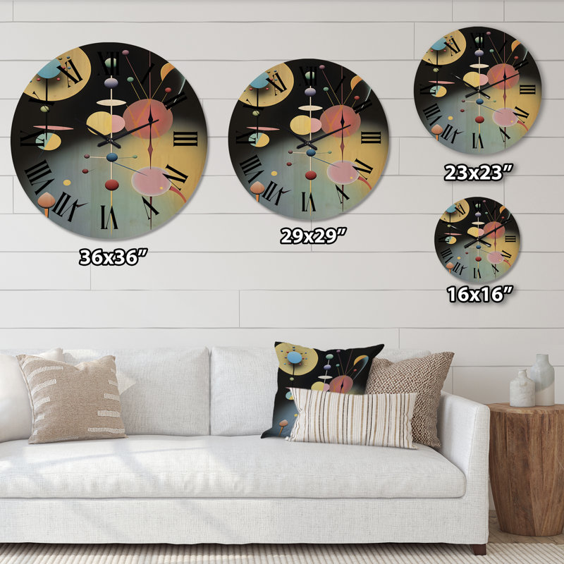 Horloge murale en bois massif Pellenberg, Moyenne