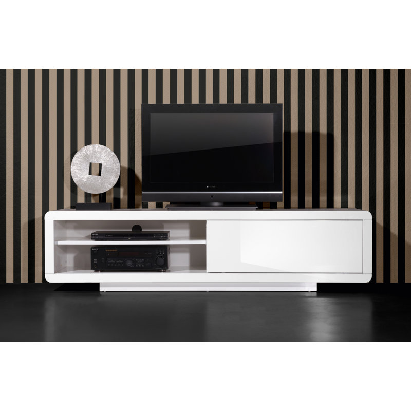 Highgloss Unfinished TV Stand, White