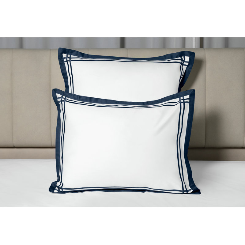 Sinfonia Sham, Standard Sham, White/Dark Blue