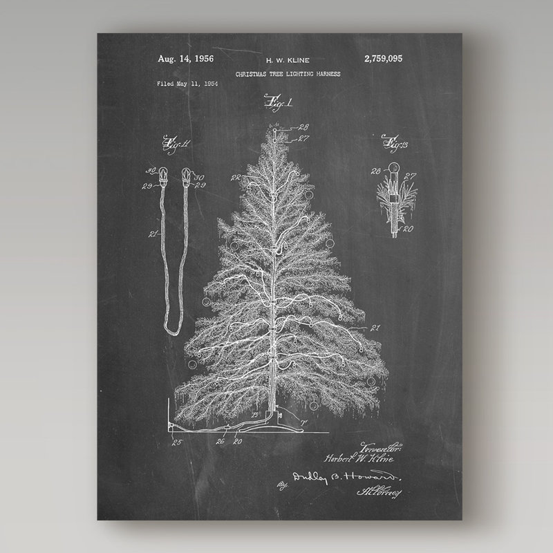 «Christmas Tree 1» par Manilo, reproduction d'art sur toile tendue, H 47 po x l 35 po
