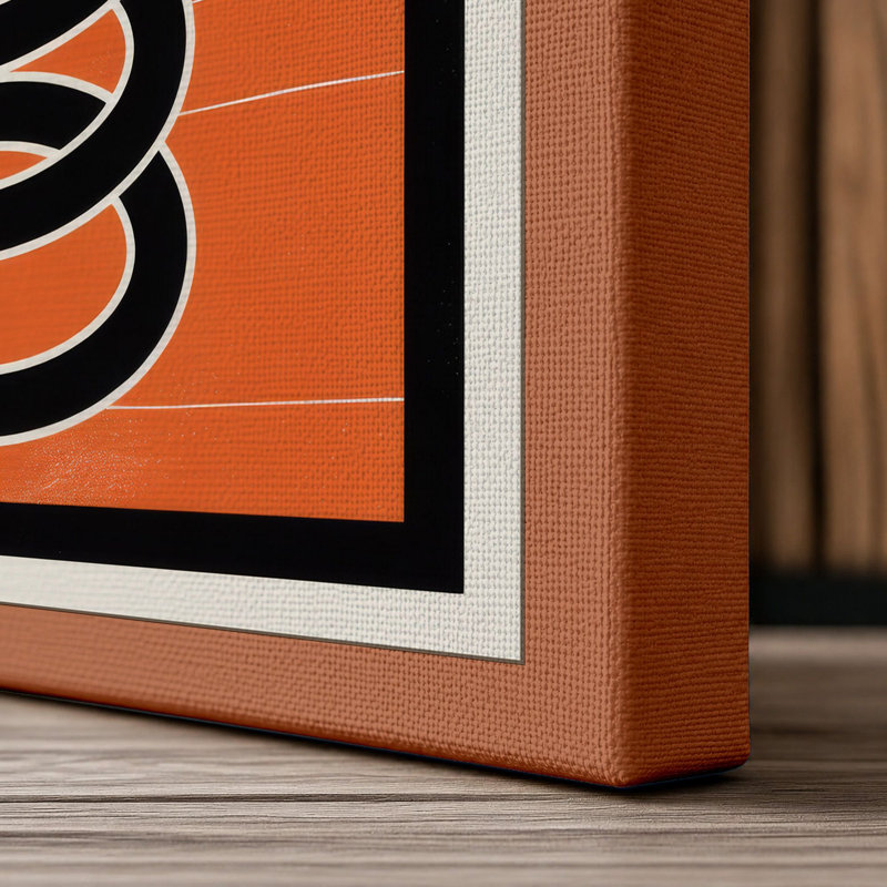 Vertical Spring Industrial - Wrapped Canvas, 30x20 - 76.2 x 50.8 cm, Terracotta Border