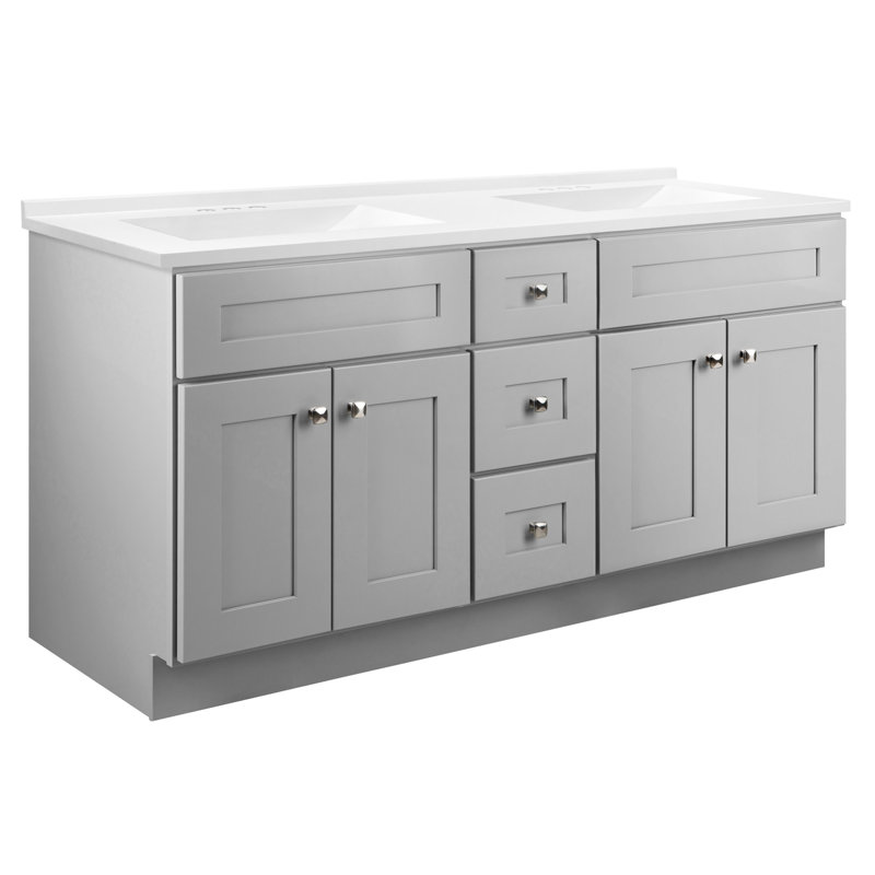 Ensemble de meuble-lavabo 61 po avec plateau en marbre de culture Brookings, assemblé, Sherwin Williams - Design House, 215186