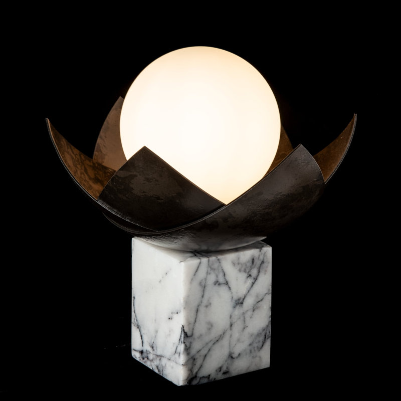 Blossom Standard Table Lamp by David Martin, Lilac Marble, Dark Smoke